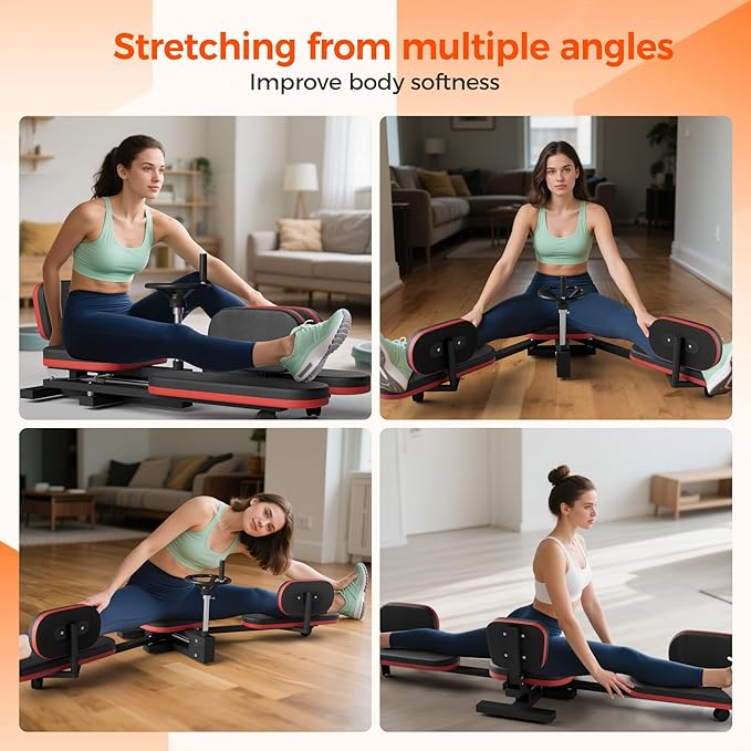 NArra Leg Stretcher Machine, Adjustable Leg Stretch Training Machine, 330lbs Heavy Duty Leg Extension Machines for Home Yoga Gym Fitness to Train Leg Flexibility, Black