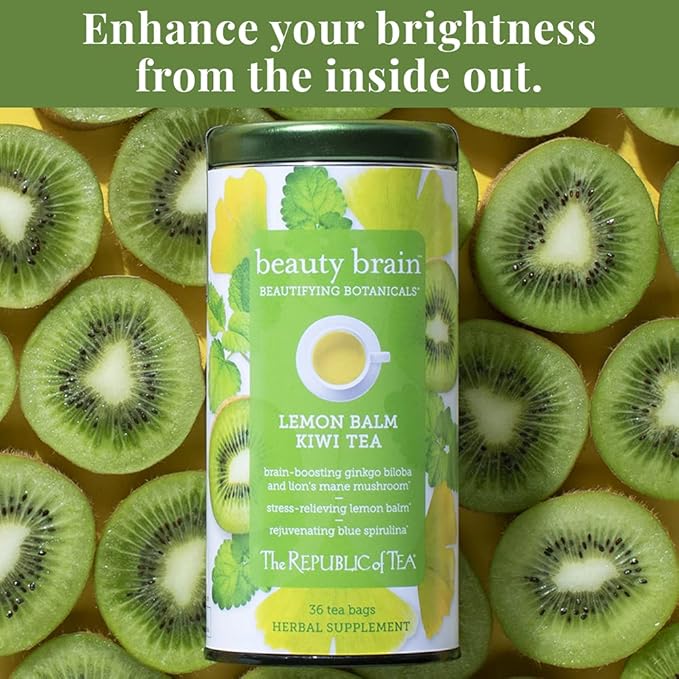The Republic of Tea Beautifying Botanicals Beauty Brain Herbal Tea, 36 Tea Bags