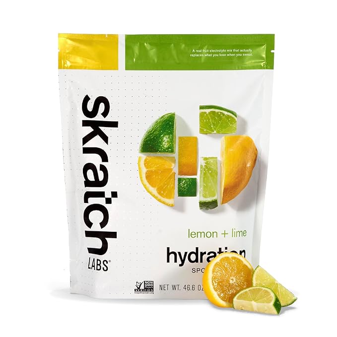 Skratch Labs Hydration Powder | Sport Drink Mix | Electrolytes Powder for Exercise, Endurance, and Performance | Lemon + Lime | 60 Servings | Non-GMO, Vegan, Kosher