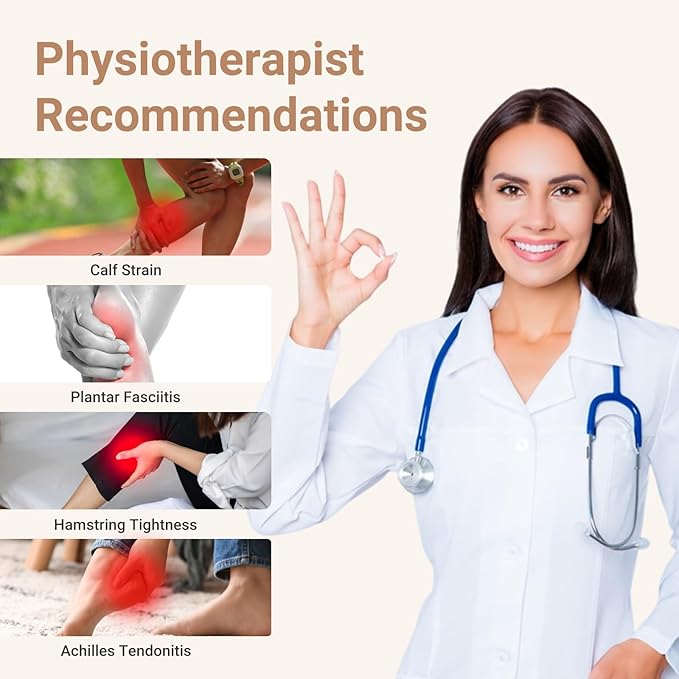 Calf Stretch Slant Board,Portable Slant Boards for Exercise,5-Level Adjustable Non-Slip Wooden Incline Board for Ankle Feet,Ankle Achilles Stretcher Board for Flexibility,Balance,Strength Training