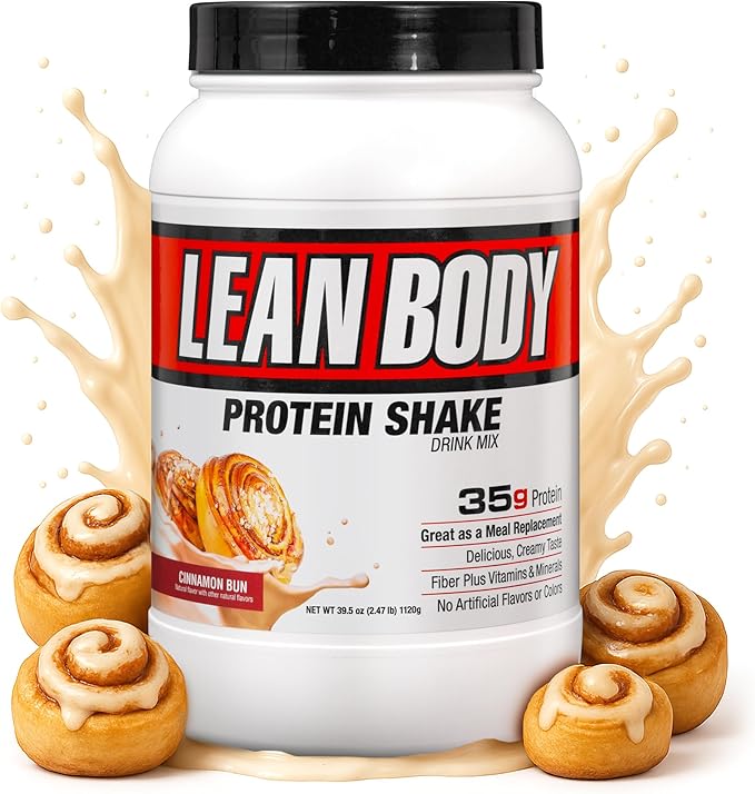 Labrada Nutrition Lean Body Hi-Protein Meal Replacement Shake, Cinnamon Bun, 2.47 Pound Packaging May Vary