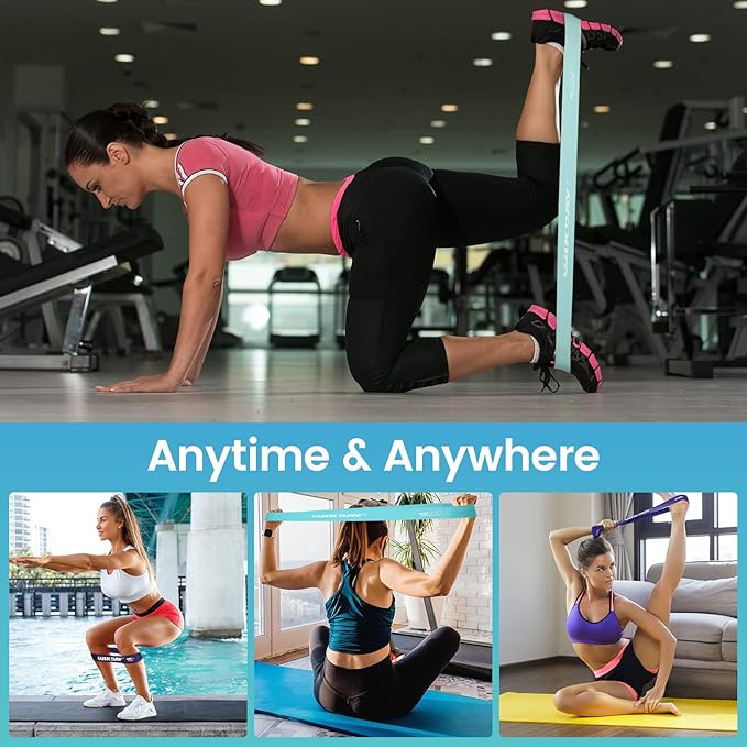 Resistance Bands for Working Out Exercise Loop Bands Workout Bands Set for Men Women Body Stretching, Crossfit Training, Home Workout, Physical Therapy, Booty Legs, Set of 5