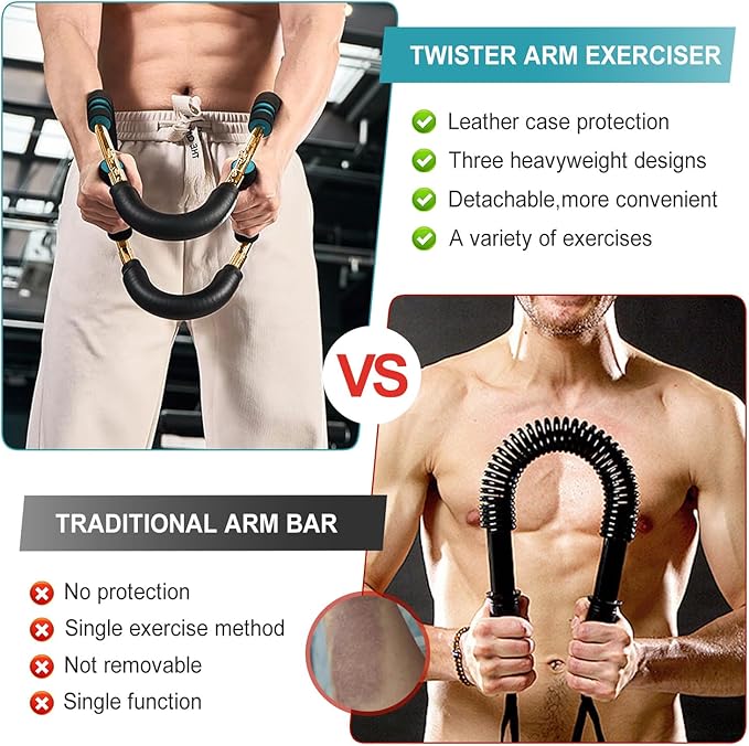 Twister Arm Trainer,40-130lb Adjustable Chest Workout Equipment,Muscle Builder & Strength Training for Arms,for Men & Women, Home Gym Strength Trainer