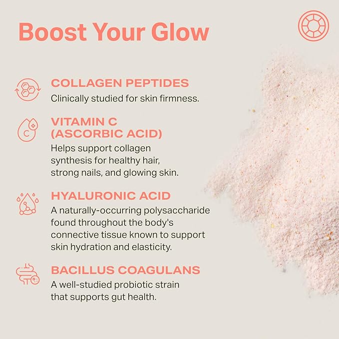 Proper, The Corals Daily Glow Beauty Blend - Nutrient Dense Superfood Powder with Collagen Peptides, Hyaluronic Acid Powder, Vitamin C, and MSM. Hair, Skin, Nail Vitamin Supplement for Women & Men