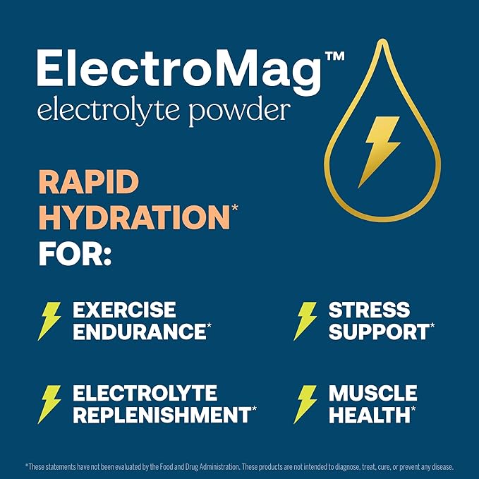 True Grace ElectroMag - Grapefruit (16 Stick Packs) + Lemon Lime (16 Stick Packs) - Electrolyte Powder for Rapid Hydration - Zero Sugar & Carbs - Non-GMO - 32 Total Servings