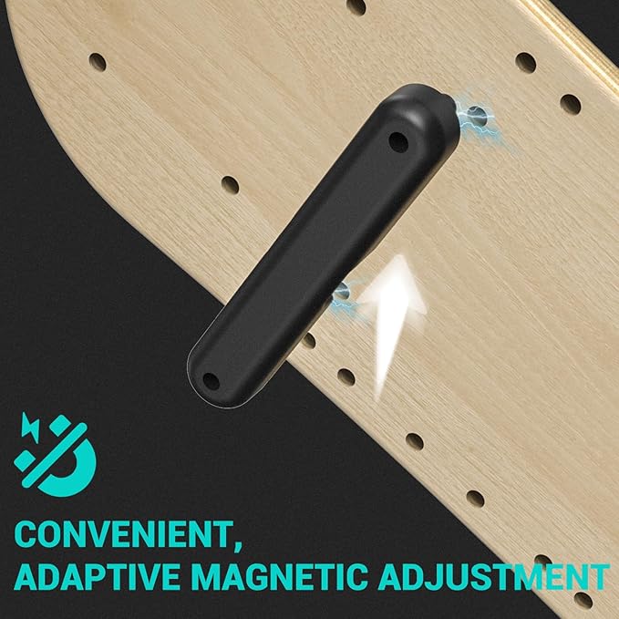 Sportneer Balance Board 7 Modes Wobble Board with Adjustable Stoppers Exercise Balancing Stability Trainer for Improve Balance, Surf Trainer & Physical Therapy - Roller and 2.8'' Ball Included