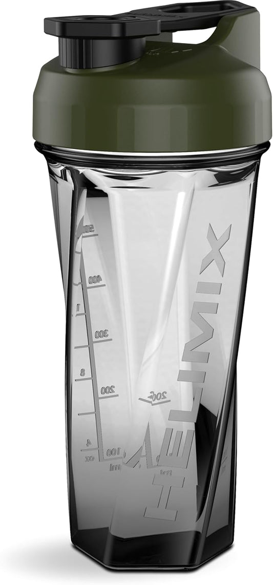 HELIMIX 2.0 Vortex Blender Shaker Bottle Holds upto 28oz | No Blending Ball or Whisk | USA Made | Portable Pre Workout Whey Protein Drink Shaker Cup | Mixes Cocktails Smoothies Shakes | Top Rack Safe