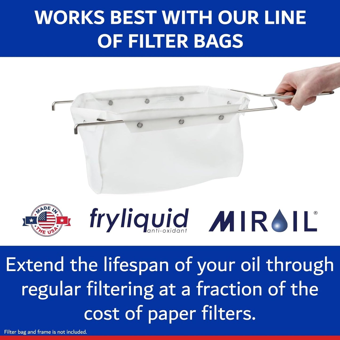 3 x 1 Liter Bottle FryLiquid by MirOil, Antioxidant & Removes Unhealthy Fats, Prevents Breakdown, Vitamin Therapy & Extends Deep Fryer Oil Life for Donut Shops, Restaurants, Food Trucks & Food Service