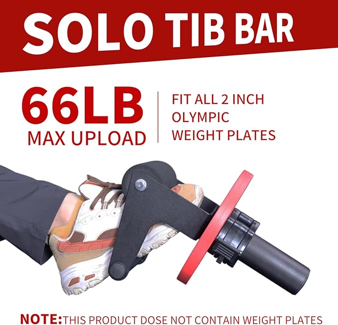 MARLANG Solo Tib Bar Tibialis Trainer Tibialis Bar Knees Over Toes Equipment Tibialis Raise Tibia Dorsi Calf Workout Machine Calves Workout Equipment Fit 2 Inch Weight Plates