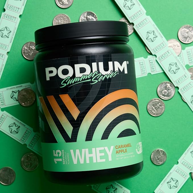 Podium Nutrition, Whey Protein Powder, Caramel Apple