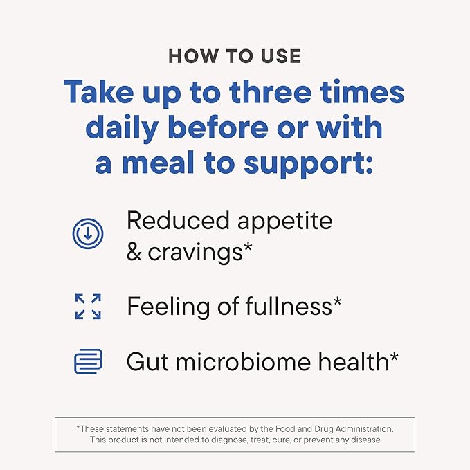 Nouri Daily FeelFull Prebiotic Fiber Drink Mix | Supports Natural Fullness, Appetite & Cravings Control, Gut & Metabolic Health | Oligofructose, Glucomannan & Chromium | 30 Stick Packs