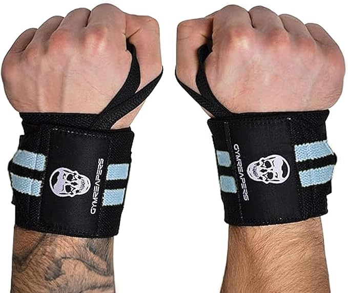 Gymreapers Weightlifting Wrist Wraps (IPF Approved) 18" Professional Quality Wrist Support with Heavy Duty Thumb Loop - Best Wrap for Powerlifting Competition, Strength Training, Bodybuilding