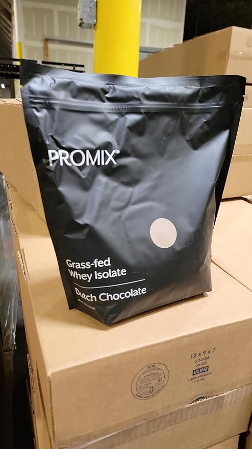 ProMix Nutrition Whey Protein Isolate Powder, Chocolate - Grass-Fed - Post Workout Fitness & Nutrition Shakes, Smoothies, Baking & Cooking Recipes - Gluten-Free & Keto-Friendly - 5lb