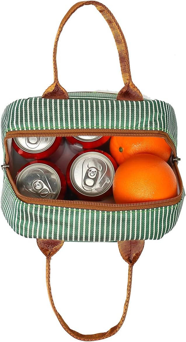 FlowFly Insulated Lunch Cooler Bag - Tote Bag Organizer for Women/Men, Green