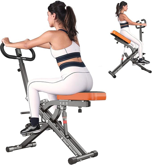 SogesHome Squat Machines Rowing Machine,Full Body Exercise Workout Equipment, Row and Ride Squat Machine 330 LBS Weight Capacity, Glute Trainer Machine, Glutes & Leg Home Workout Machine