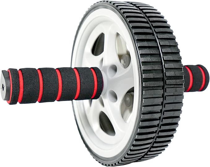 Sunny Health & Fitness Waist Trainer Ab Roller with Elbow Support, Training Wheels, Foldable for Home Gym, Abdominal Exercises, Core Strength, Glute Trainer, Crunch Workouts with Optional Dip Station