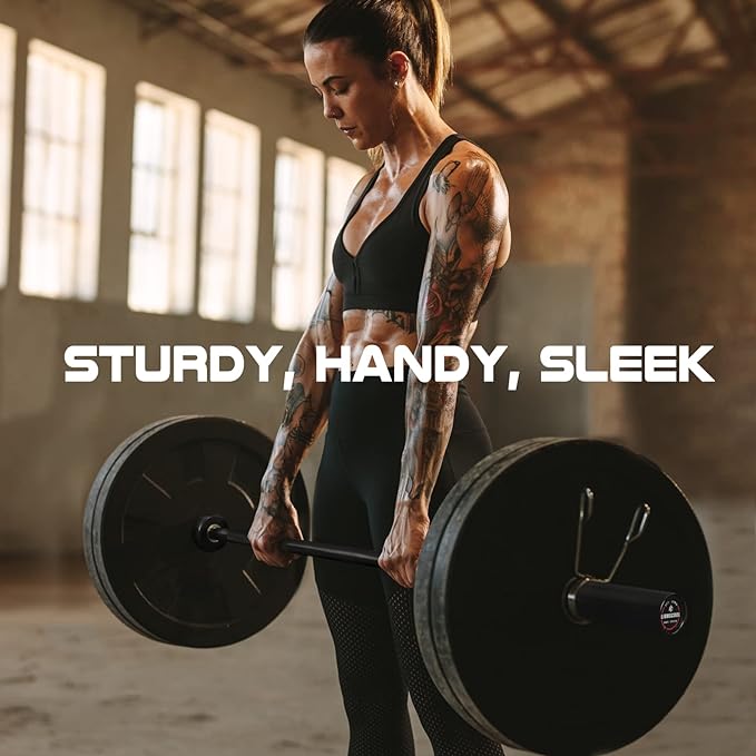 LIONSCOOL Premium 4ft/4.9ft/6ft Barbell for Strength Training and Olympic Weightlifting, 2 Inch Bar for Squats, Curls, Deadlifts, Presses, Hip Thrusts, 350lbs/500lbs/700lbs Weight Capacity