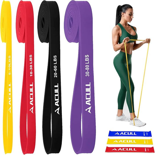 Resistance Bands for Working Out, Pull Up Assistance Bands, Exercise Workout Bands Set for Men Women, Stretch Bands for Physical Therapy, Muscle Training, Home Workouts