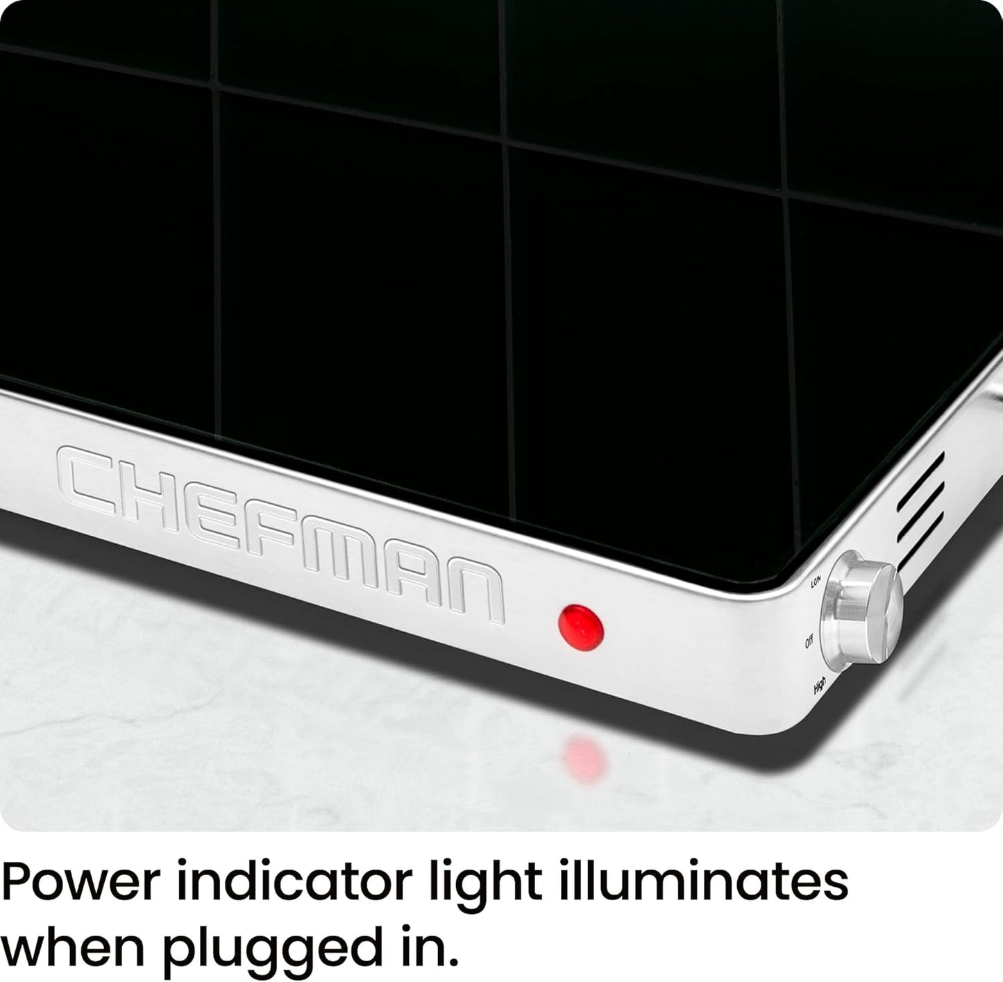 Chefman Electric Warming Tray with Adjustable Temperature Control, Perfect For Buffets, Restaurants, Parties, Events, and Home Dinners, Glass Top Extra Large 21” x 16” Surface Keeps Food Hot – Black