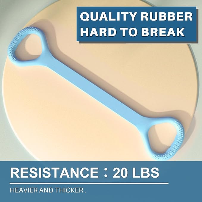 LEZER Figure 8 Resistance Band, Fitness Elastic Rope, Execrise Workout for Arm, Back, Chest and Shoulder, Yoga, Pilates, Stretching, Physical Therapy Equipment