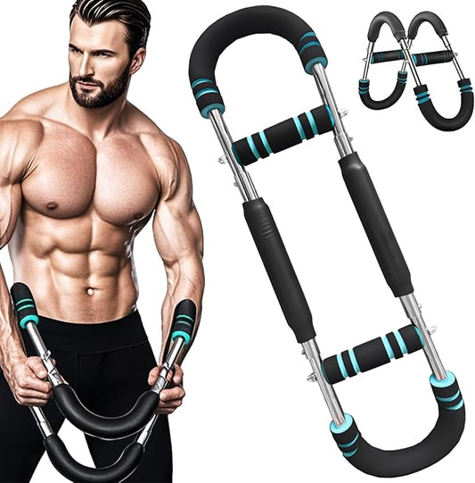 Twister Arm Trainer, 40-100lb Adjustable Chest Workout Equipment, Portable Power Twister Bar, 2025 New Adjustable Twister Arm Chest Exerciser,Detachable Design Fitness Anywhere
