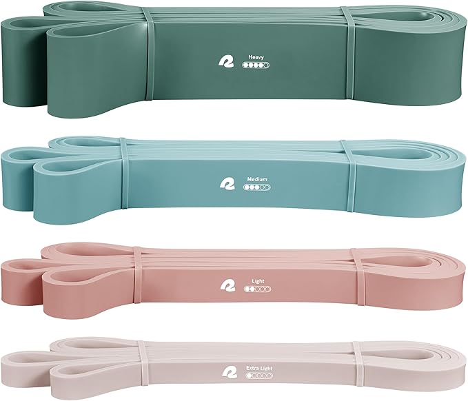 Retrospec Lift Resistance Pull Up Assistance Band Set for Working Out, Home Fitness, Toning, Stretching. Physical Therapy, Muscle Training & Exercise - Lightweight & Portable for Men & Women