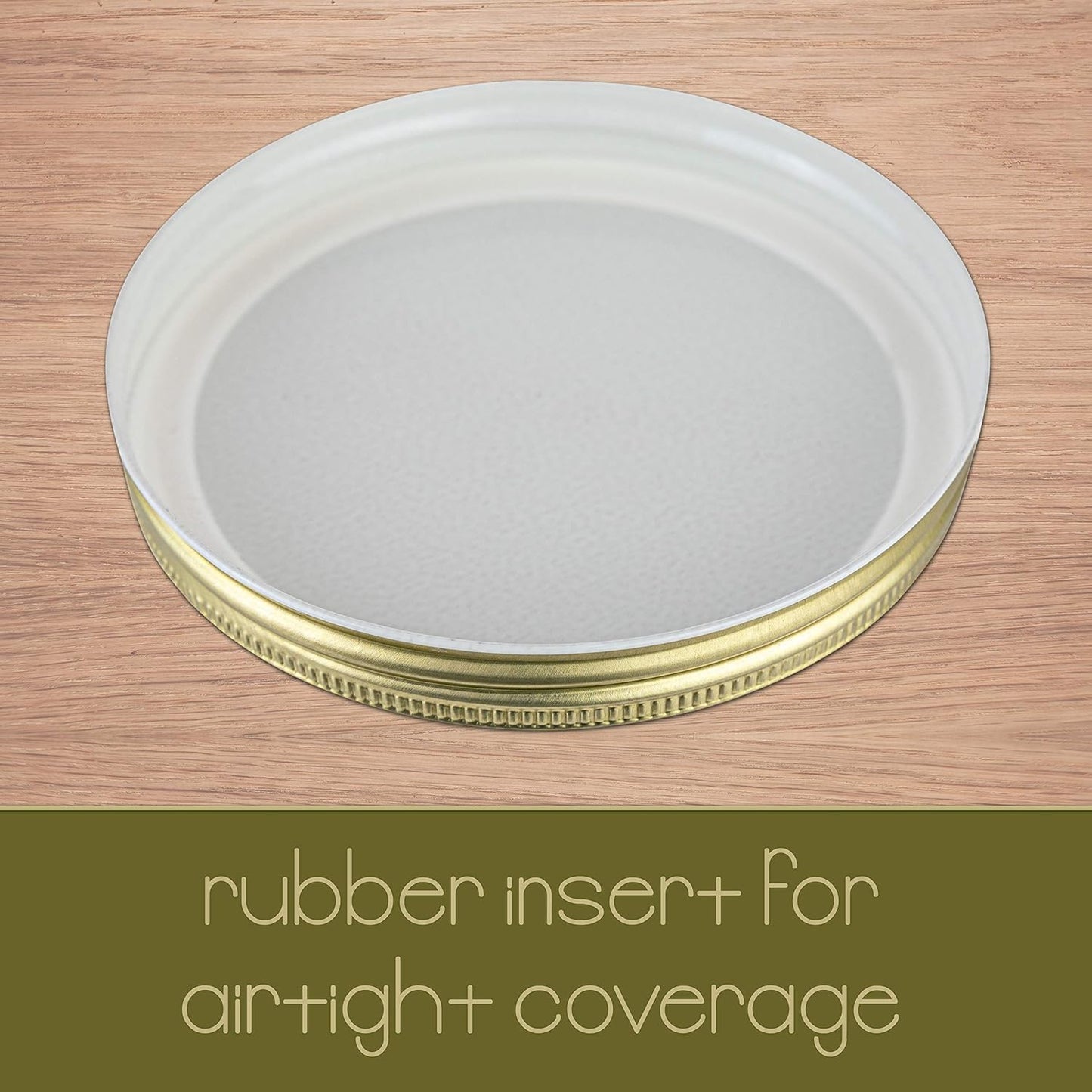 kitchentoolz Half Gallon Mason Jar Wide Mouth with Airtight Metal Lid - Safe for Fermenting, Pickling, Sourdough & Kombucha - Glass 64 oz Mason Jar - Made in USA - BPA Free