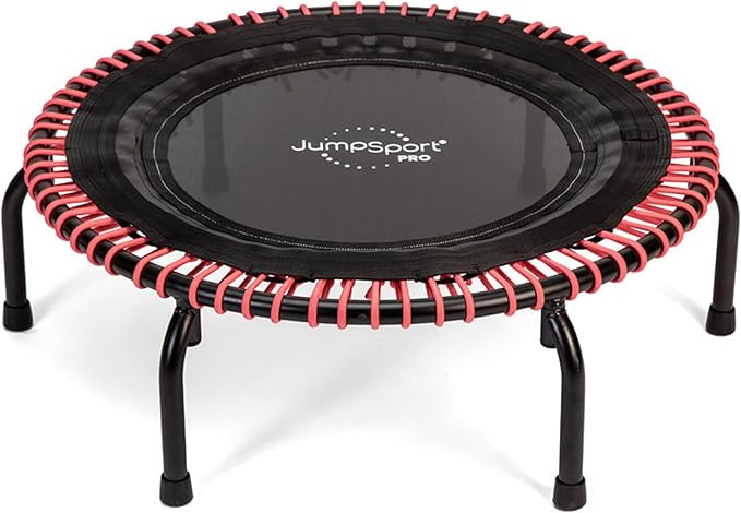 JumpSport 350 PRO Indoor Heavy Duty Fitness Trampoline, 39-inch | 36 Premium EnduroLast 4 Elastic Cords | Customized Bounce with 7 Settings | 300 lb Wt. Rating | 60-Day Free Trial to 350+ Videos