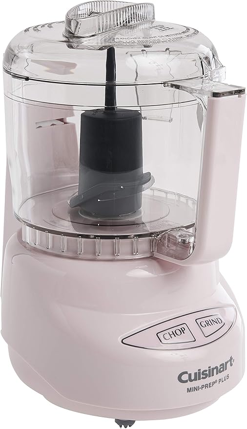Cuisinart DLC-2APK Mini-Prep Plus Food Processor, 24 Ounce, Pink & Salad Spinner, White, SAS Large 5-Quart, CTG-00-SAS