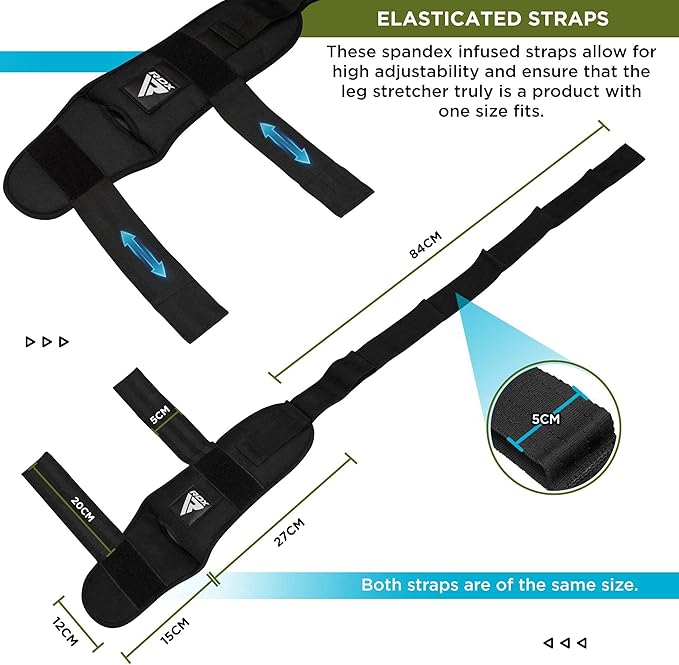 RDX Yoga Stretching Strap, Ankle Ligament Stretcher Belt with Loops Ligament Stretch Band, Fitness Leg Stretcher for Plantar Fasciitis, Foot Stretch Assist for Hamstring, Flexibility Exercise