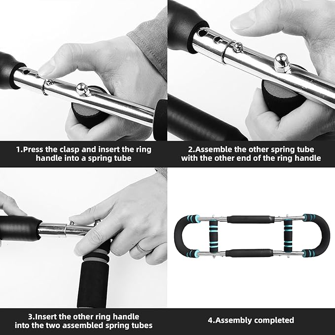 Twister Arm Trainer, 40-100lb Adjustable Chest Workout Equipment, Portable Power Twister Bar, 2025 New Adjustable Twister Arm Chest Exerciser,Detachable Design Fitness Anywhere