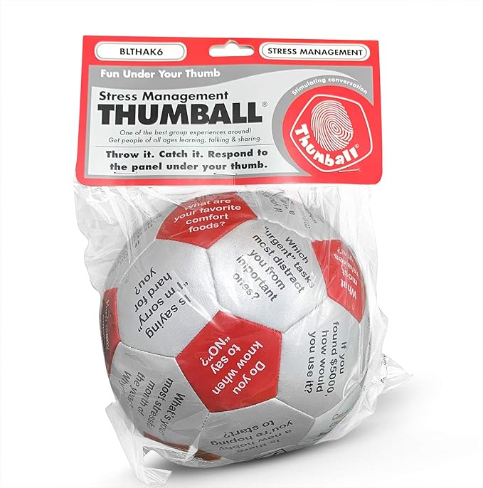Trainers Warehouse 6" Thumball Collection, 32 Prompts for Conversation, Team Building, Relationship and Training