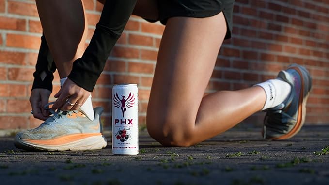 PHX Hydration Energy Drink - 700mg Electrolytes, 200mg Natural Green Tea Caffeine, 100% Daily Value 8 Essential Vitamins - 12 oz Cans (12 Pack) (12 Pack, Variety Pack)