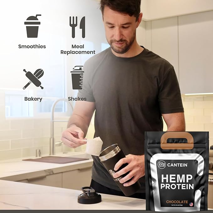 Organic Hemp Protein, Vegan Protein Powder, Plant Based Protein Powder, Non Dairy Protein, Lactose Free Natural Protein, Gluten Free- 1 Servings, Chocolate Sample