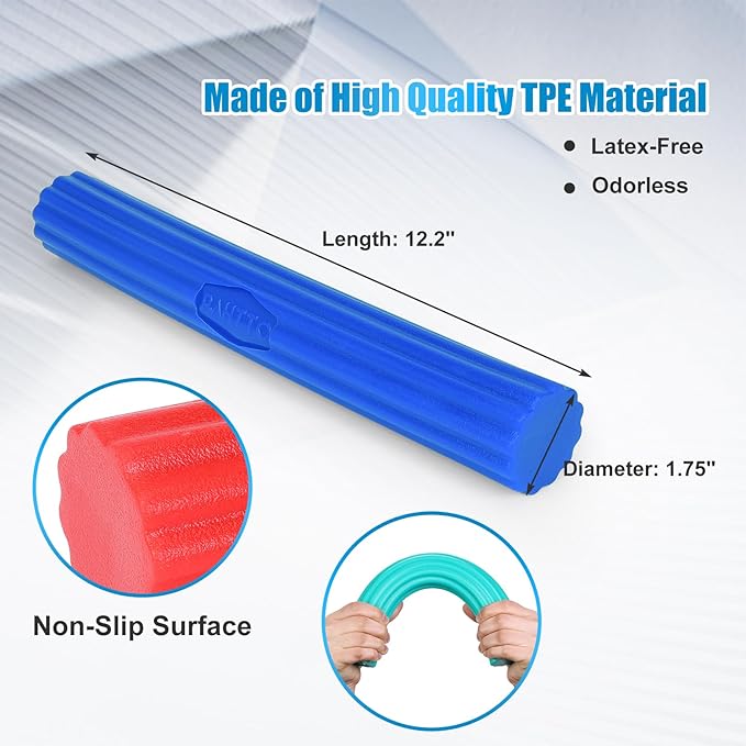 Flexible Resistance Bar for Physical Therapy, Resistance Exercise Twisting Bar for Tennis Elbow, Tendonitis Pain Relief & Grip Strength Improve