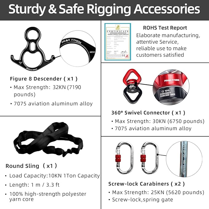 PRIOR FITNESS Aerial Silks Kit Colorful 9/15/20 Yards 40D Nylon Fabric Hammock Set With Hardware & Guide for All Levels Of Aerial Yoga Practice and Acrobatic Flying For Adults Aerial silk