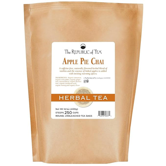 The Republic of Tea - Apple Pie Chai Herbal Tea, 250 Tea Bags