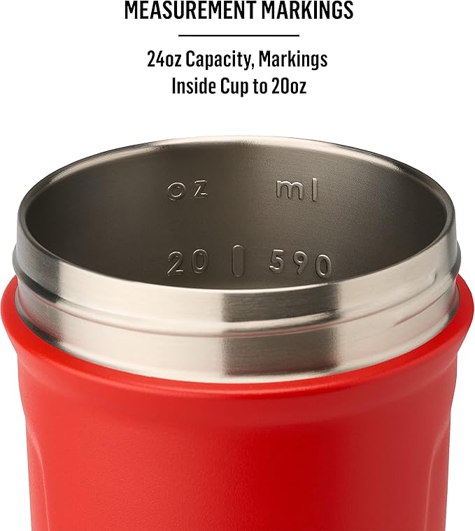 BlenderBottle Sport Twist Insulated Stainless Steel Shaker Bottle with Wire Whisk, 24-Ounce, White – Protein Shakes & Hydration for Athletes & Fitness Enthusiasts, Easy Mixing, Keeps Drinks Cold, Twist Cap