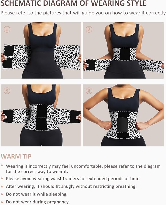 FeelinGirl Waist Trainer Belt Waist Cincher Trimmer Ab Belt Tummy Control Body Shaper with Triple Wrap Women and Men