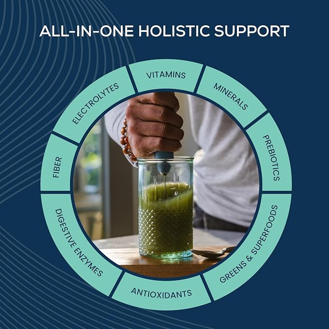 Bondi Pure - Daily Health & Detox Drink - Promote Gut Health & Energy Support During a Cleanse or Intermittent Fasting - Plant-Based Fibers, Alkalizing Super Greens - Blood Orange (30 Servings)