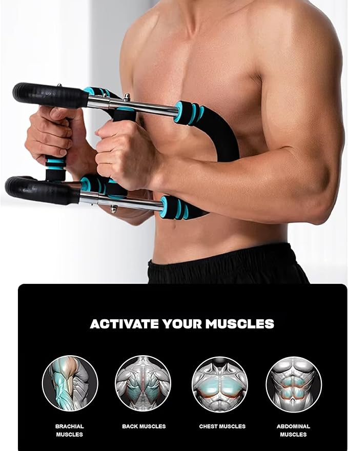 Twister Arm Trainer – Adjustable Forearm Strengthener – Exercise Equipment for Men & Women – Chest Workout Equipment – Portable Spring Resistance – Home Workout Suspension Trainer – 40-90lb