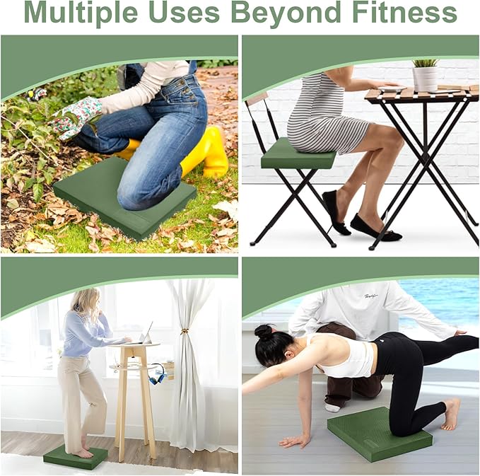 StrongTek Extra Wide Foam Balance Pad for Physical Therapy, 19" X 15.8" X 2.4", High-Density TPE Foam Pad for Exercise, Enhanced Stability, Core Strength, Non-Slip & Water-Resistant, for Fitness, Yoga