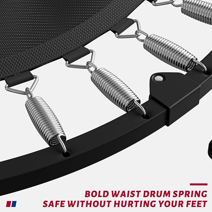 CLORIS 40in Folding Trampoline Mini Trampoline Rebounder Trampoline for Adults Fitness Trampoline with Adjustable Foam Handle, with safty Padded Cover Best Gift for Kids/Adult