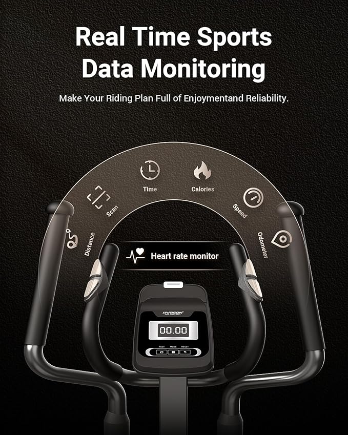 HARISON Elliptical Machine for Home 350 LBS Capacity, Magnetic Elliptical Exercise Machine with 16-Level Resistance Control, Elliptical Trainer with HARISON Bluetooth