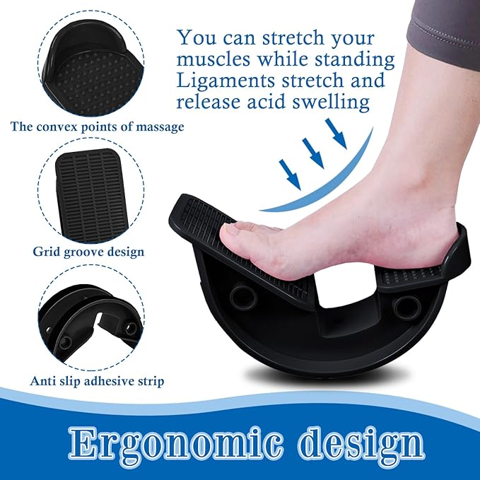 Foot and Calf Stretcher- Foot Rocker,Stretching Strap for Plantar Fasciitis Stretcher