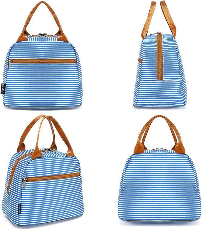 FlowFly Insulated Lunch Cooler Bag - Tote Bag Organizer for Women/Men, Royal