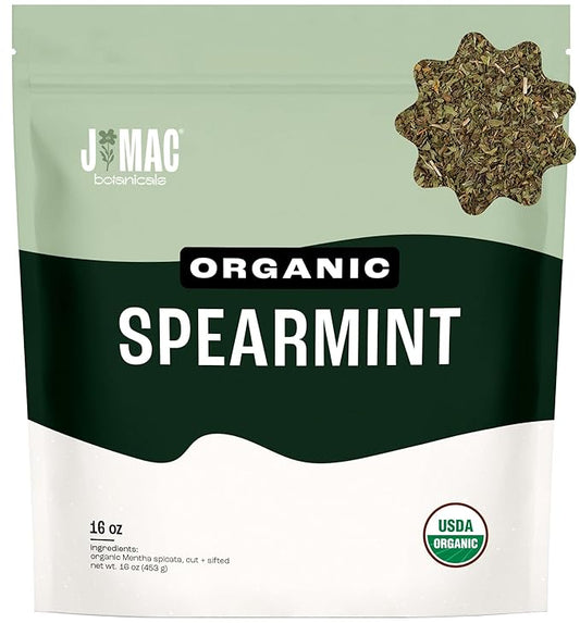 J Mac Botanicals Organic Spearmint tea loose leaf