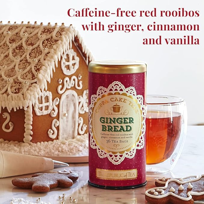 The Republic of Tea Gingerbread Cuppa Cake Tea, 250 Tea Bags, Healthy Rooibos Dessert Tea