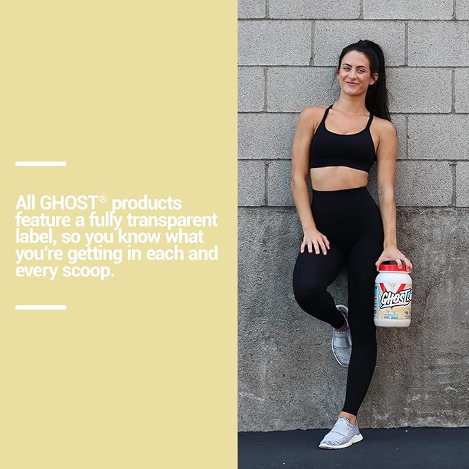 GHOST Whey Protein Powder, Marshmallow Cereal Milk - 2LB, 25G of Protein - Whey Protein Blend - Post Workout Fitness & Nutrition Shakes, Smoothies, Baking & Cooking - Soy & Gluten-Free