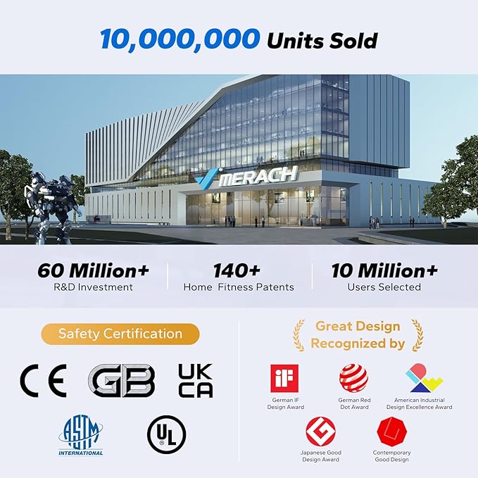 MERACH Stair Stepper for Home Gym Exercise, New Version Vertical Climber Machine for Full-Body Workout, Compact Folding Cardio Exercise Climber with Extended Step Range, Adjustable Handlebar & Pedals